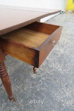 Late 1800s Drop Leaf Dining Dinette Game Table 5259