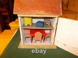 Late 1800s Early 1900s Made In Germany Wood And Paper Lithograph Doll House