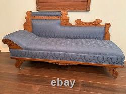 Late 1800s Eastlake Chaise Convertible Day Bed