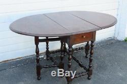 Late 1800s Gateleg Drop Leaf Card Gaming Dinette Dining Table 1217