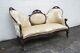 Late 1800s Victorian Carved Solid Rosewood Large Settee Loveseat 5469