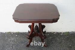 Late 1800s Victorian Eastlake Carved Side End Table 2581