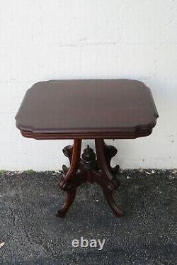 Late 1800s Victorian Eastlake Carved Side End Table 2581