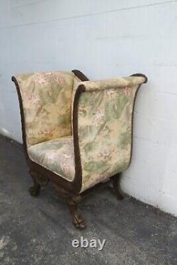 Late 1800s Victorian Hand Carved Arm Chair 5643