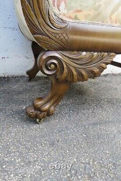 Late 1800s Victorian Hand Carved Arm Chair 5643