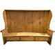 Late 18th Century Large English Pine Bow Back Settle Bench