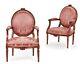 Late 18th Century Pair of French Louis XVI Carved Walnut Fauteuil With Fine Upho