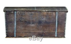 Late 18th Century Swedish Oak And Hand Painted Dome Top Trunk