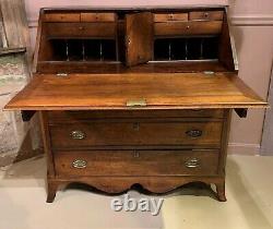 Late 18th Century Walnut Transitional Slant Front Desk