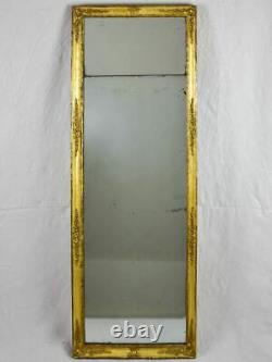 Late 18th Century rectangular French mirror with two mirror panes 52¾ x 18½