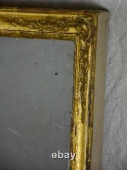 Late 18th Century rectangular French mirror with two mirror panes 52¾ x 18½