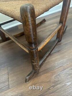 Late 18th/Early 19th Century American Child Rocking Chair Rush Seat NC Made