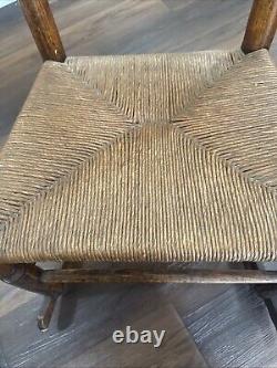 Late 18th/Early 19th Century American Child Rocking Chair Rush Seat NC Made