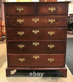 Late 18th c Two Over Four Drawer Tall Chest, Probably Rhode Island in Origin