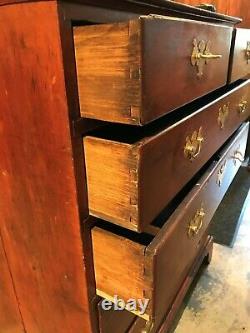 Late 18th c Two Over Four Drawer Tall Chest, Probably Rhode Island in Origin