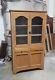 Late 1900's Antique American Country Display Cabinet Bookcase Weathered Finish