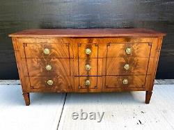 Late 19th C. Antique Flame Mahogany Biedermeier Empire Neoclassical Dresser