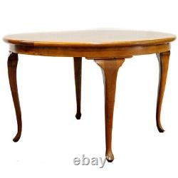 Late 19th C English Edwardian Highly Figured Mahogany Dining Table (af1-005)