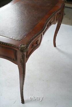 Late 19th C Louis XV Style Gilt Metal-mounted Bureau Plat (af5-106)
