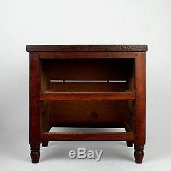 Late 19th C Pennsylvania Miniature Walnut & Pine Paneled Chest of Drawers VR