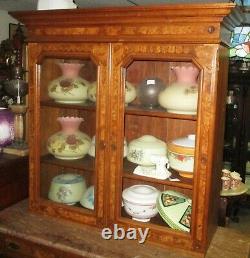 Late 19th Century 2 Pc Eastlake Victorian Walnut Buffet Kitchen Cupboard Hutch