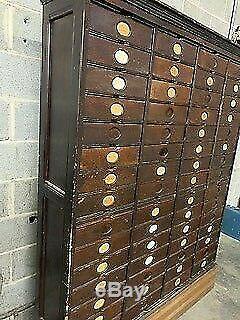 Late 19th Century Antique Ambergs Imperial Letter File 60 Drawer Cabinet