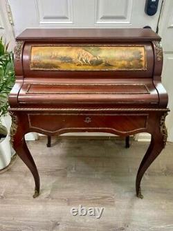 Late 19th Century Antique French Louis XV Bureau De Pete Roll-Top Writing Desk