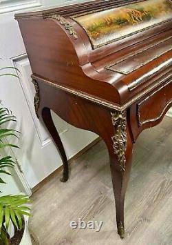 Late 19th Century Antique French Louis XV Bureau De Pete Roll-Top Writing Desk