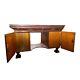 Late 19th Century Antique Intricately Carved Partners Desk