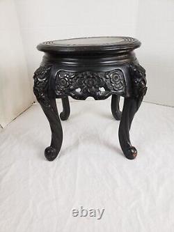 Late 19th Century Antique Japanese Meiji Period Carved Round Center Table 15 T