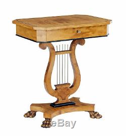 Late 19th Century Birch Lyre Form Occasional Table