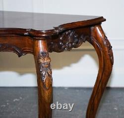 Late 19th Century Carved French Hall Stand Console Table With Cabriole Legs