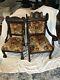 Late 19th Century European Throne King and Queen Chairs- Set of 2
