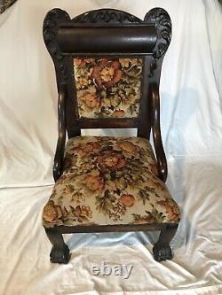 Late 19th Century European Throne King and Queen Chairs- Set of 2