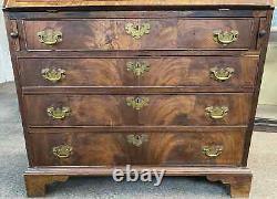 Late 19th Century Figured Mahogany Chippendale Slant Front Desk