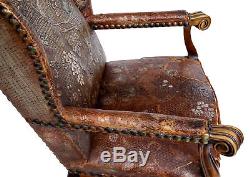 Late 19th Century French Art Nouveau Walnut Armchair