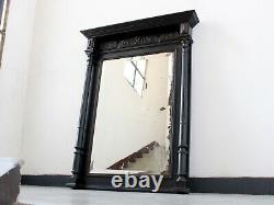 Late 19th Century French Ebonised Overmantel Mirror