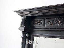 Late 19th Century French Ebonised Overmantel Mirror