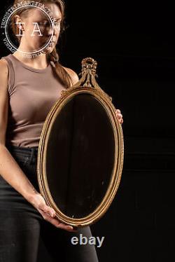 Late 19th Century French-Inspired Oval Mirror