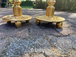 Late 19th Century French Louis XVI 2 Pedestals / Columns From Gilt Beech Wood