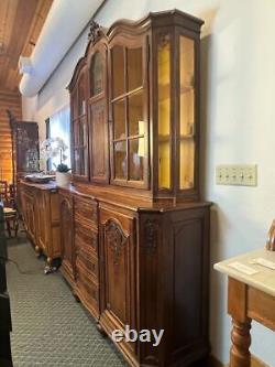 Late 19th Century French Oak Hutch with Clock