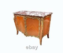 Late 19th Century French Ormolu Mounted Marble Top Commode By J. Sargues