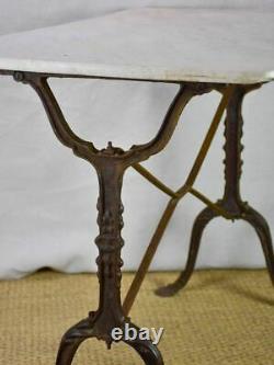 Late 19th Century French rectangular marble bistro table 39½ x 24