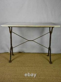 Late 19th Century French rectangular marble bistro table 39½ x 24