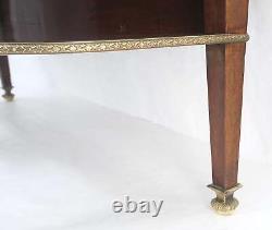 Late 19th Century Gilt Bronze Mounted Ormolu Vitrine Cubboard Curved Glass