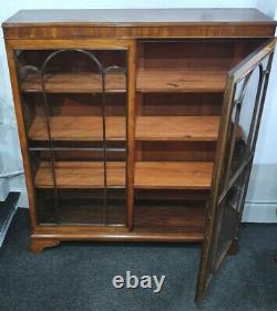 Late 19th Century Glazed Mahogany Adjustable Shelved Bookcase