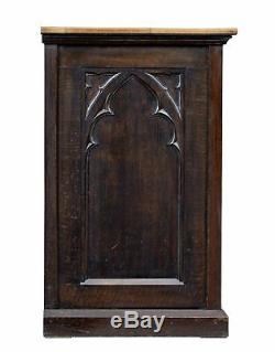 Late 19th Century Gothic Revival Oak Cupboard