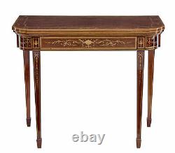 Late 19th Century Inlaid Mahogany Card Table By Edwards And Roberts
