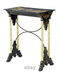 Late 19th Century Japanese Black Lacquer And Gilt Occasional Table