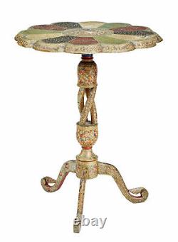 Late 19th Century Kashmir Polychrome Occasional Table